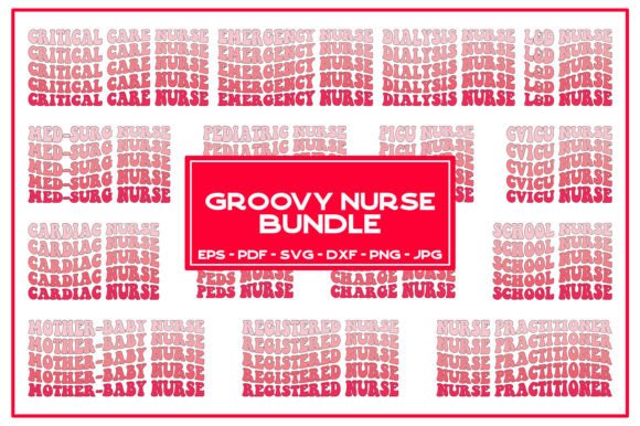 Groovy Nurse SVG Bundle: Graphics for Crafts