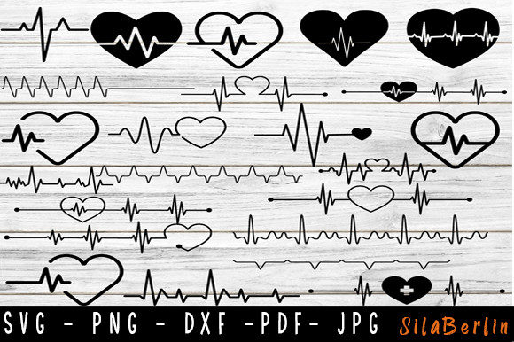 Heartbeat Bundle SVG: Graphics for Crafts