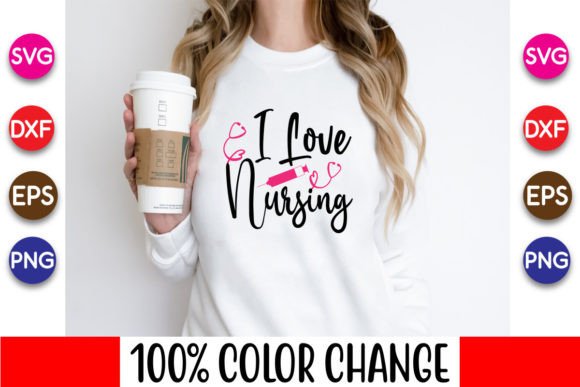 I Love Nursing SVG: Graphics for Crafts