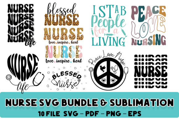 Nurse Svg Bundle Sublimation: Graphics for Crafts